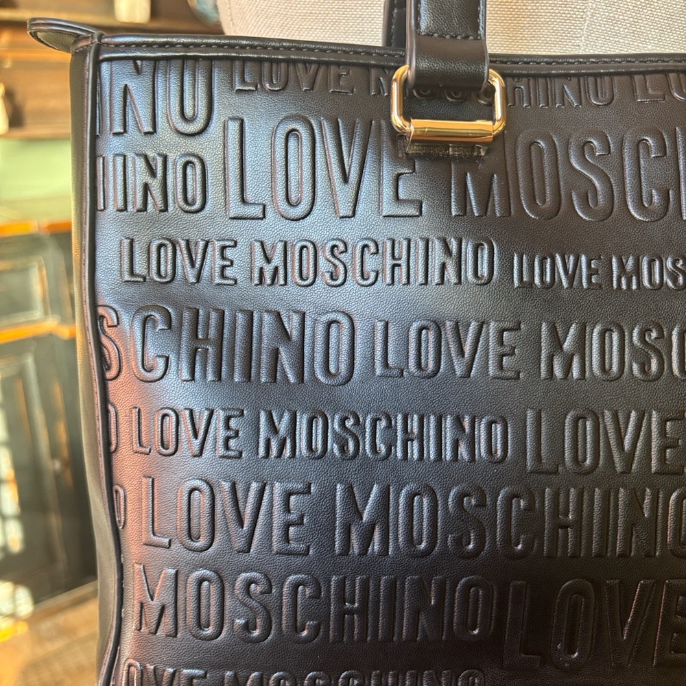 Love Moschino Black Embossed Shoulder Bag - Picture 12 of 16